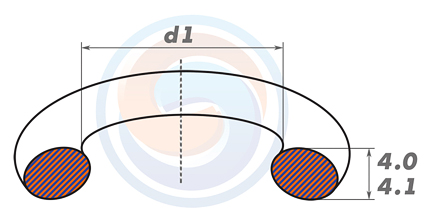 Кольца ОСТ уплотнительное круглого сечения 4.0-4.1 мм